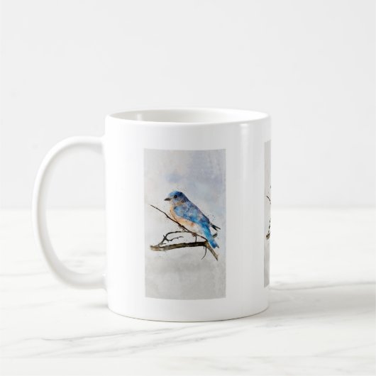 Blaue Tasse für Wildvögel (Links)