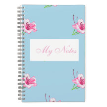 Blaue Tasse mit rosa Lilly's