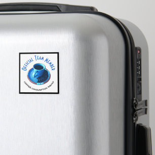 Blaue Tasse und Untertasse der Magnet