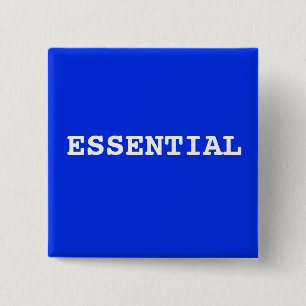 Blaue Taste, die das Wesentliche sagt Button
