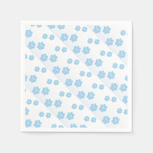 Blaue Tatzen - Standardcocktail-Papierservietten Serviette
