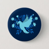 Blaue Taube Button (Vorderseite)