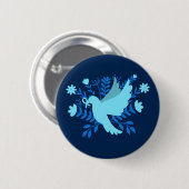 Blaue Taube Button (Vorne & Hinten)