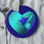 Blaue Taube des Sky Heart Button (Beispiel)