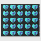 Blaue Taube des Sky Heart Geschenkpapier (Flach)