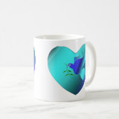 Blaue Taube des Sky Heart Kaffeetasse (VorderseiteRechts)