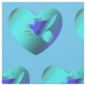 Blaue Taube des Sky Heart Stoff (Nahaufnahme)