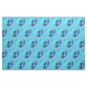 Blaue Taube des Sky Heart Stoff