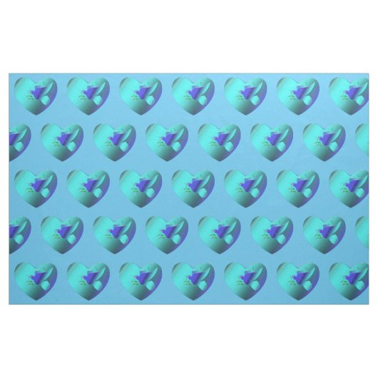 Blaue Taube des Sky Heart Stoff (Fat Quarter (45,7 x 55,9 cm))