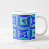 Blaue Taube im Loch in der Barenttür Jumbo-Tasse (Rechts)