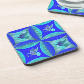 Blaue Taube im Loch in der Barenttür Untersetzer (Linke Seite)