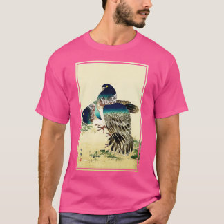 Blaue Tauben von Kono Bairei T-Shirt
