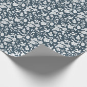 Blaue Tauben-Wrap-Papier Geschenkpapier (Ecke)