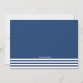 Blaue Taufe Religiöses Weißes Taufkreuzkreuz Einladung (Rückseite)