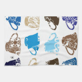 blaue Teacups Handtuch (Horizontal)