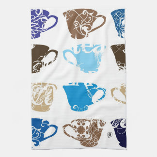 blaue Teacups Handtuch