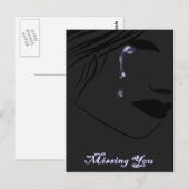Blaue Teardrops Postkarte (Vorne/Hinten)