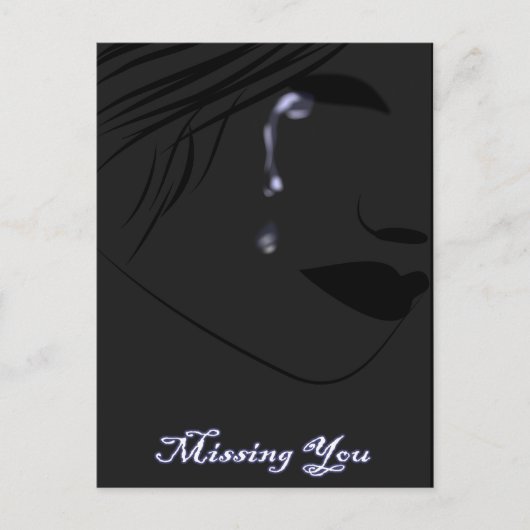 Blaue Teardrops Postkarte (Vorderseite)
