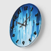 Blaue Tech-Kunstuhr Große Wanduhr (Winkel)