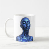 Blaue Tech-Muse Kaffeetasse (Links)