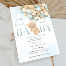 Blaue Teddybär-Baby-Party