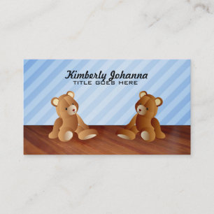 Blaue Teddybär-Visitenkarten Visitenkarte