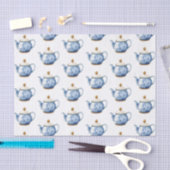 Blaue Teekannen Geburtstag Seidenpapier (Handwerk)