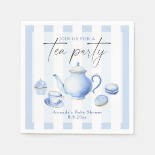 Blaue Teeparty-Baby-Party Serviette