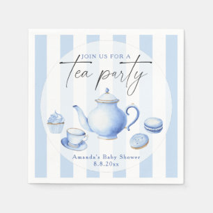 Blaue Teeparty-Baby-Party Serviette