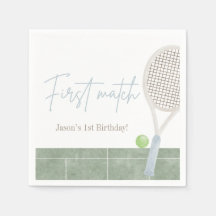 Blaue Tennis Erster Geburtstag Junge Preppy Klassi