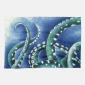 Blaue Tentakeln Geschirrtuch (Horizontal)