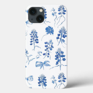 Blaue Texas-Blumen Blumenmuster mit blauer Schleif Case-Mate iPhone Hülle