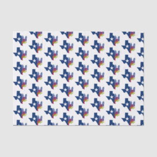 Blaue Texas-Blumen Wildblumen Aquarell Seidenpapier