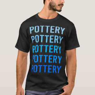 Blaue Textil Töpferei Töpfer T-Shirt