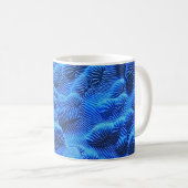 Blaue Textilien Kaffeetasse (VorderseiteRechts)