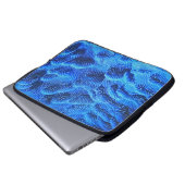 Blaue Textilien Laptopschutzhülle (Vorne Knopf)