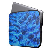 Blaue Textilien Laptopschutzhülle (Vorderseite Links)