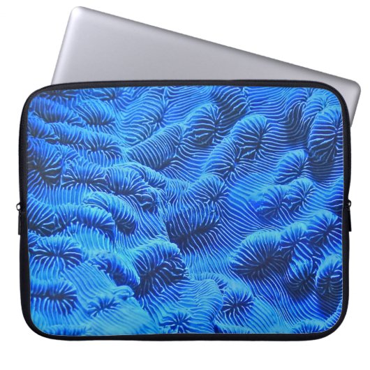 Blaue Textilien Laptopschutzhülle (Vorderseite)