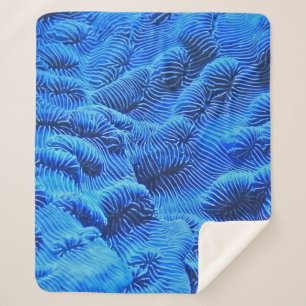 Blaue Textilien Sherpadecke