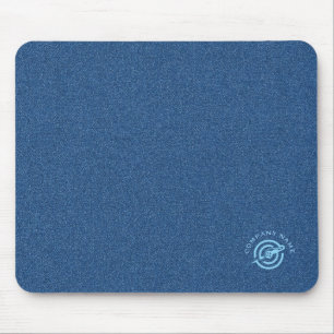 Blaue Textur aus denim Stoff Sondertypografie Mousepad