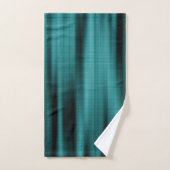 Blaue Textur mit schwarzen Waves Badhandtuch Set (Handtuch)