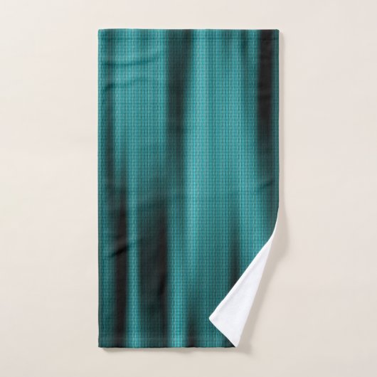 Blaue Textur mit schwarzen Waves Badhandtuch Set (Handtuch)