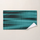Blaue Textur mit schwarzen Waves Badhandtuch Set (Handtuch)