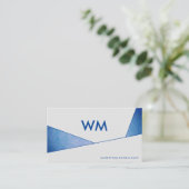 Blaue Textur | Moderne Farbblöcke Visitenkarte (Stehend Vorderseite)