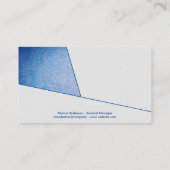 Blaue Textur | Moderne Farbblöcke Visitenkarte (Rückseite)