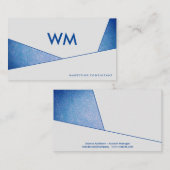 Blaue Textur | Moderne Farbblöcke Visitenkarte (Vorne/Hinten)