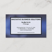 Blaue Textur Technologie High Tech IT Visitenkarte (Vorderseite)