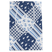 Blaue Texturen Mittlere Geschenktüte (Vorderseite)