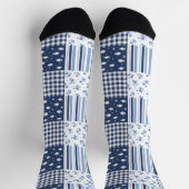 Blaue Texturen Socken (Oben)