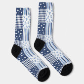 Blaue Texturen Socken (Rechts)